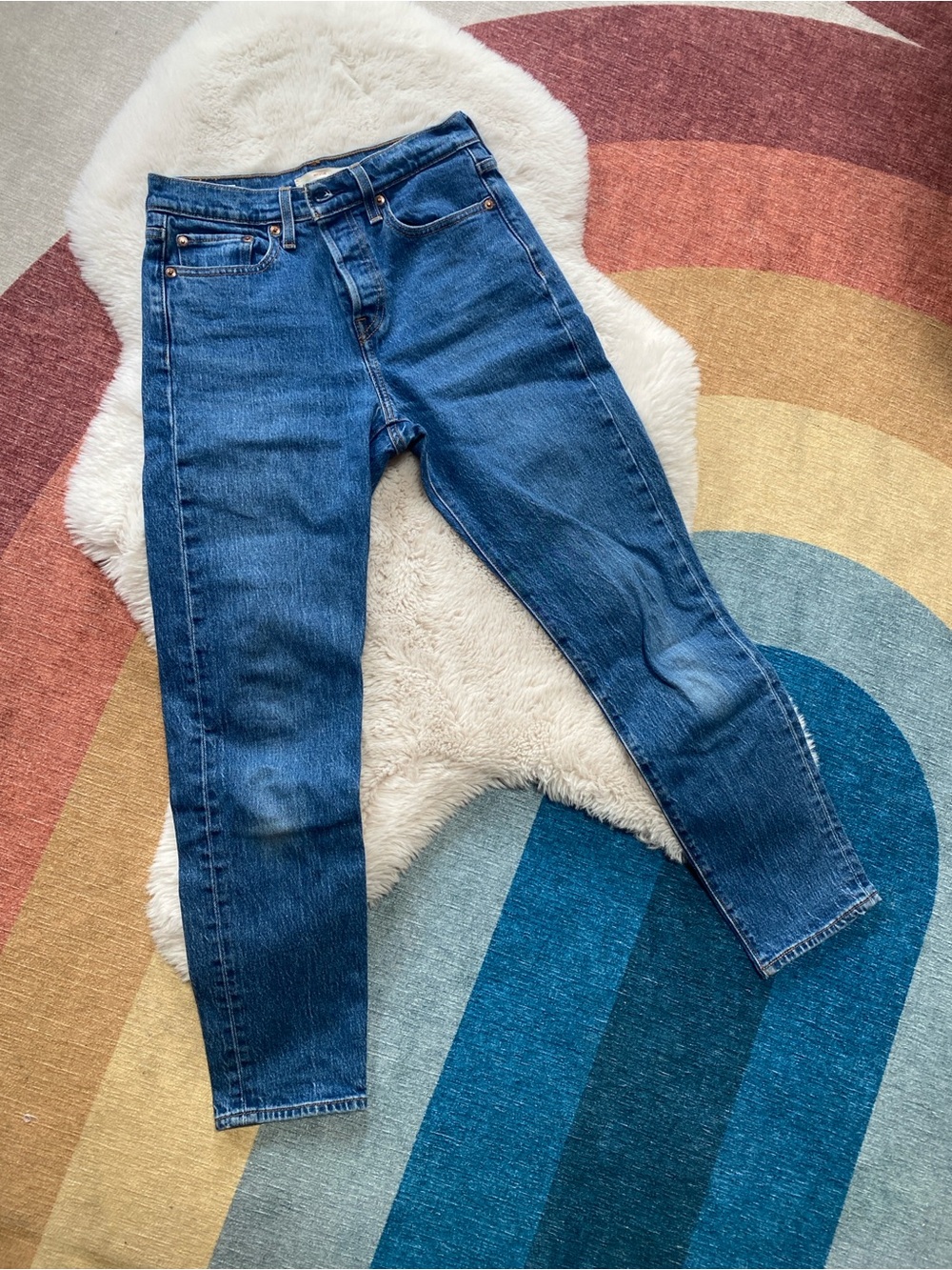 Levi's High-Rise Wedgie Blue Jeans